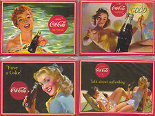 VINTAGE STYLE COCA COLA  ADVERT FRIDGE MAGNETS SET OF 4  BRAND NEW - SEALED