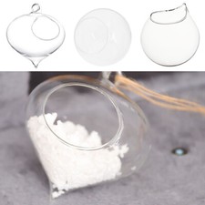 36x Clear Glass Fillable Bauble Hanging Ball Candle Tea Light Holder DIY Pendant