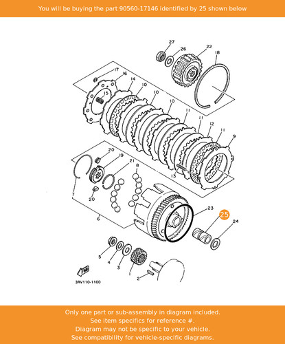 Yamaha spacer 90560 - spacer,, 90560-17146