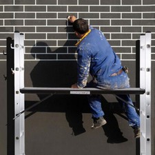 Folding Aluminium Scaffold Platform Ladder Working Scaffolding W/Wheels