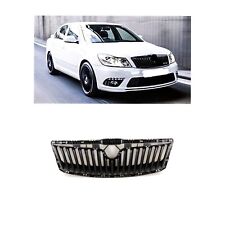 Fits Skoda Octavia 2009-2013 Front Main Centre Grille Inner Black