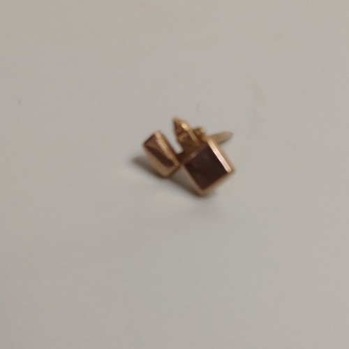 Stamped gold tie tack - stamped, k