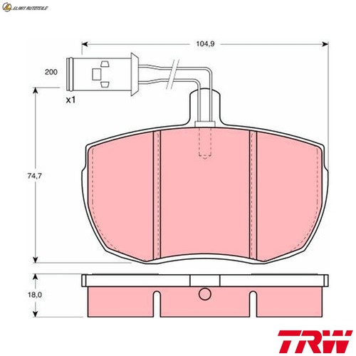 The brake pad set - brake,