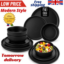 Black Dinner Set for 4, 12