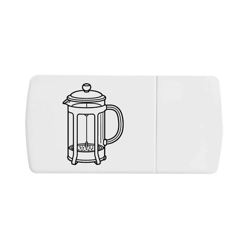 French press pill box with - press',