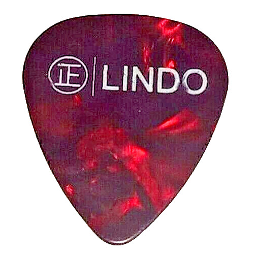 New thin red lindo guitar - new, pick