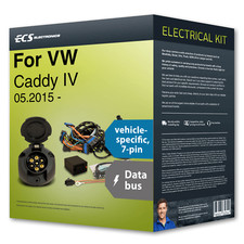 Towbar wiring kit 7-pin specific ›for VW Caddy IV 05.2015- NEW incl. manual
