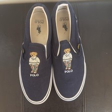 Polo Ralph Lauren Men's Keaton Teddy Bear Slip Sneakers  Navy Size 11.5