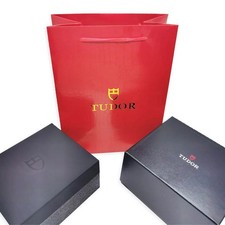 Tudor Black Watch Box Set: Red Bag, Cards Included for a Complete Experience