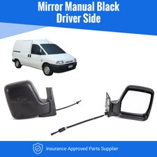 Fits Fiat Scudo 1995-2006 Door Wing Mirror Manual Black Driver Side New