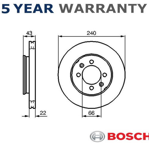 Bosch front brake disc - bosch, 2x