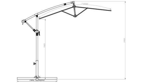 Overhanging garden - 2.5m,