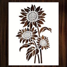 A4 Reusable Sunflower Stencil