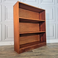 Retro Vintage Teak Wooden Effect Bookcase Book Shelf / Shelves - Mid Century