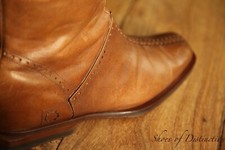 Oliver Sweeney Bullett Tan Brown Leather Zip Up Boots Men's UK 9 US 10 Italy