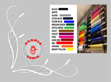 Scania Griffin VABIS style truck cab window stickers (pair) fine bullrush scroll