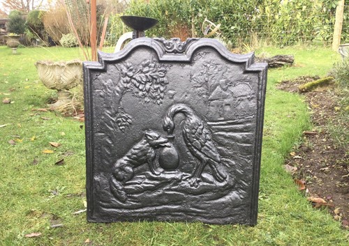 Fire back plate - plate, cast