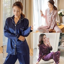 Women Ladies Plain Silky Satin
