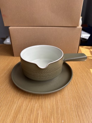 Denby chevron gravy boat and - gravy,