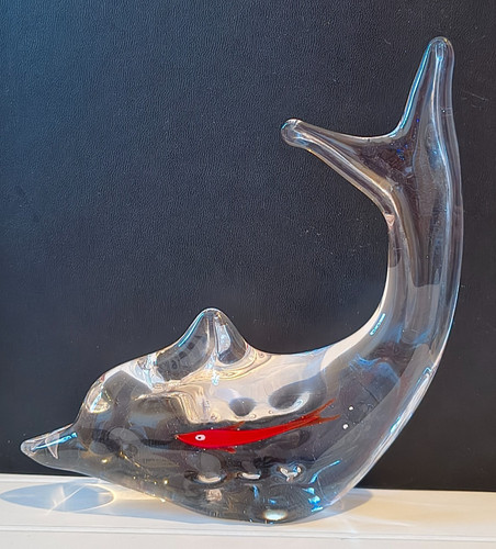 Vintage glass fish - vintage, ornament