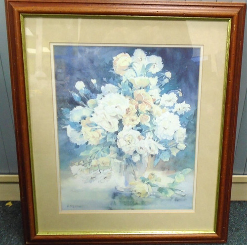 Framed print yellow and - ",