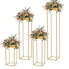 Metal Flower Pedestal Stand