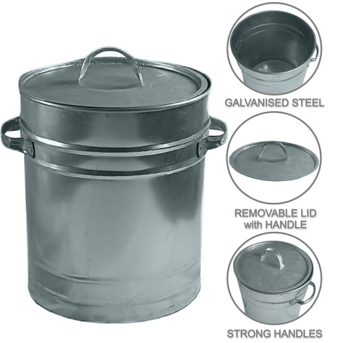 Metal ash bucket - metal,