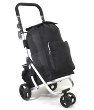 74L Wheels Expandable Lightweight Shopping Trolley Hard Wearing Cart Colling Bag