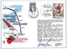 GB *First Hang Glider Flight* Cover London-Paris 1979 {samwells-covers}YO382