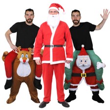 ADULTS SANTA CLAUS PICK ME UP COSTUME FATHER CHRISTMAS XMAS FANCY DRESS LOT