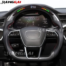 Carbon Fiber LED Steering Wheel Fit 19+ Audi A6 ​A7 ​RS6 ​RS7 ​RSQ8 ​S6 ​S7 ​