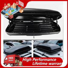 320 Litre Capacity Car Roof Box Gloss Black Finish Camping Travel Top Luggage