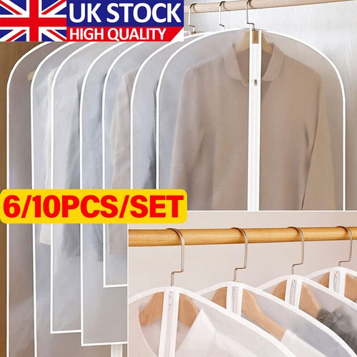 10pcs clear polythene garment - clear,