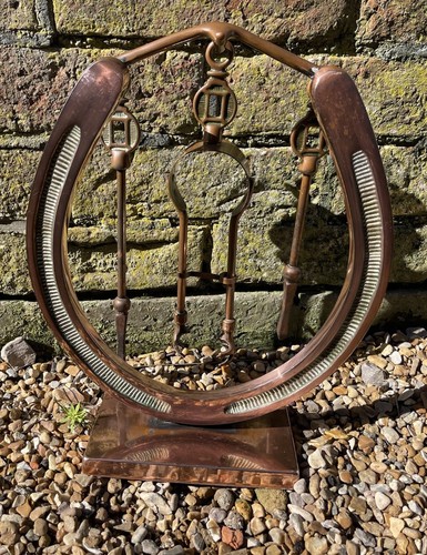 Vintage copper horseshoe - vintage,