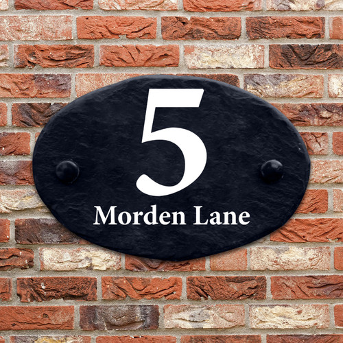 Slate house sign plaque - slate,