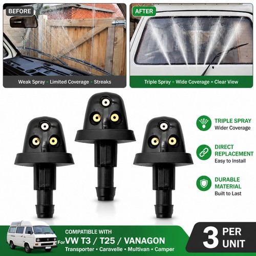 Pcs triple jet windscreen - 3,