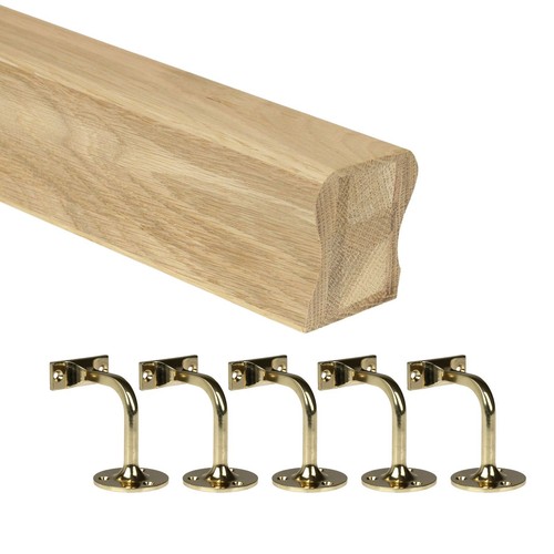 Oak handrail kit with - handrail,