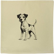 40cm x 40cm 'Jack Russel Terrier Full Body' Canvas Cushion Cover (CV00033262)