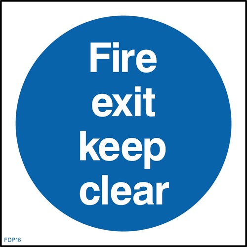 Fire exit keep - keep, sign