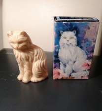 Avon Cat/Kitten Figurine Grey And White Persian Sitting Cat - Soap