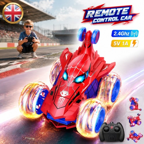 Spiderman stunt car remote - car,
