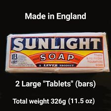 Vintage Sunlight Soap MADE IN ENGLAND Sealed Package 2 Bars Household Cleanser