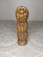 Hand Carved Wooden Three Wise