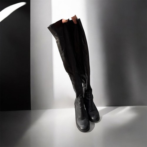 Women leather knee high - leather,