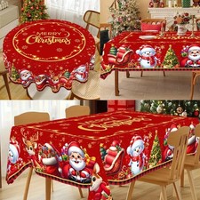 Christmas Tablecloth Santa