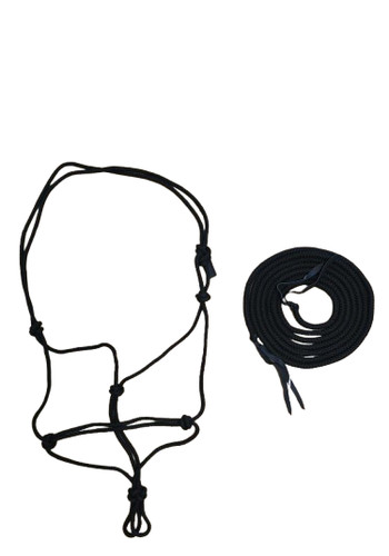 Black rope halter - halter,