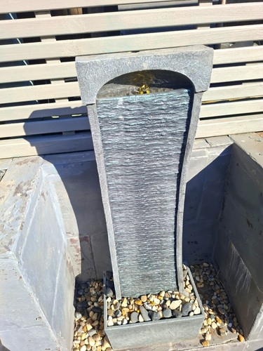 Grey stone concrete waterfall - grey, stone/concrete