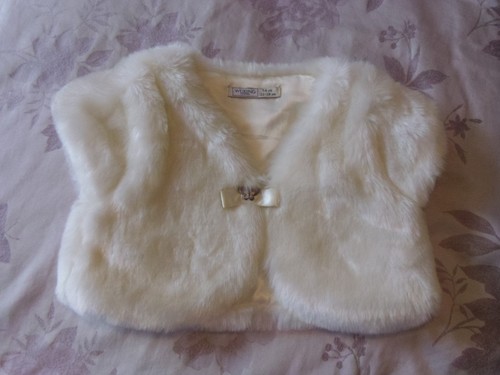 Girl ivory faux - faux, bolero
