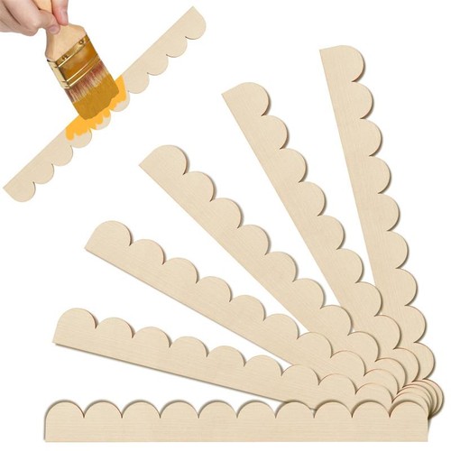 12pcs unfinished scalloped - 6/12pcs,