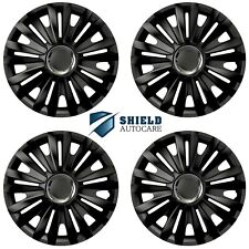 Wheel Trims 14" Hub Caps Royal RC Plastic Covers Set of 4 Black Fit R14